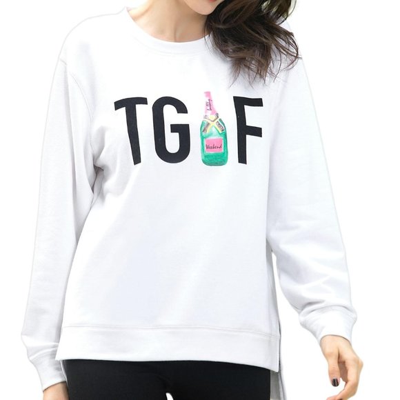 GreenTea Tops - NWT TGIF Champange Sweatshirt